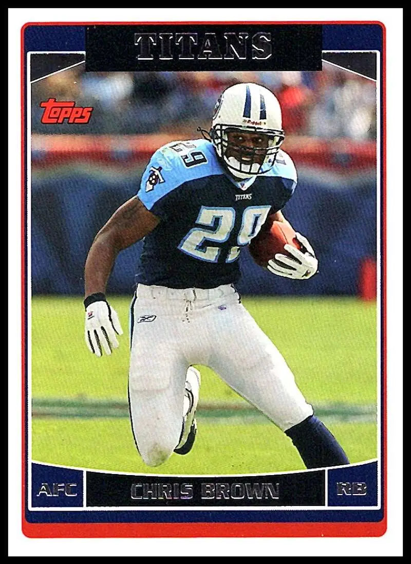 2006 Topps #57 Chris Brown NM-MT Tennessee Titans Football Card - Football Card Single