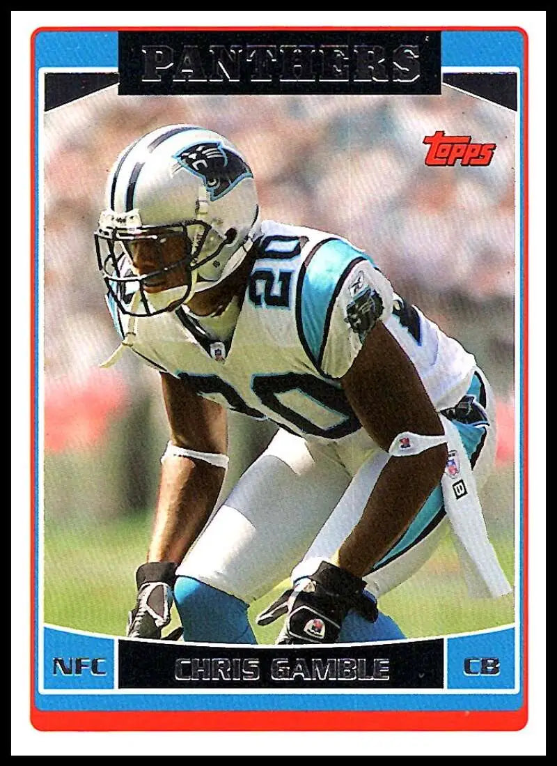 2006 Topps #7 Chris Gamble NM-MT Carolina Panthers Football Card - Football Card Single