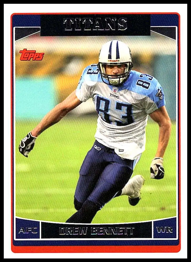 2006 Topps #80 Drew Bennett NM-MT Tennessee Titans Football Card - Football Card Single