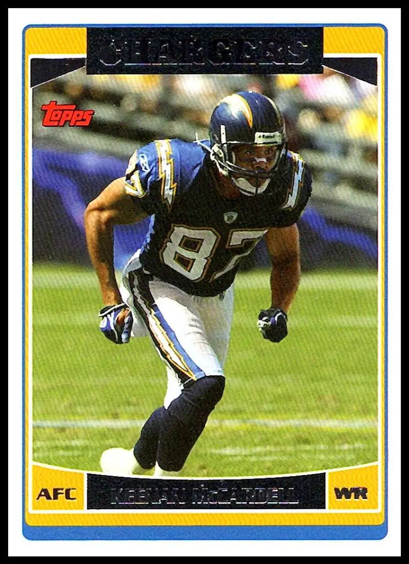2006 Topps #88 Keenan McCardell NM-MT San Diego Chargers Football Card - Football Card Single