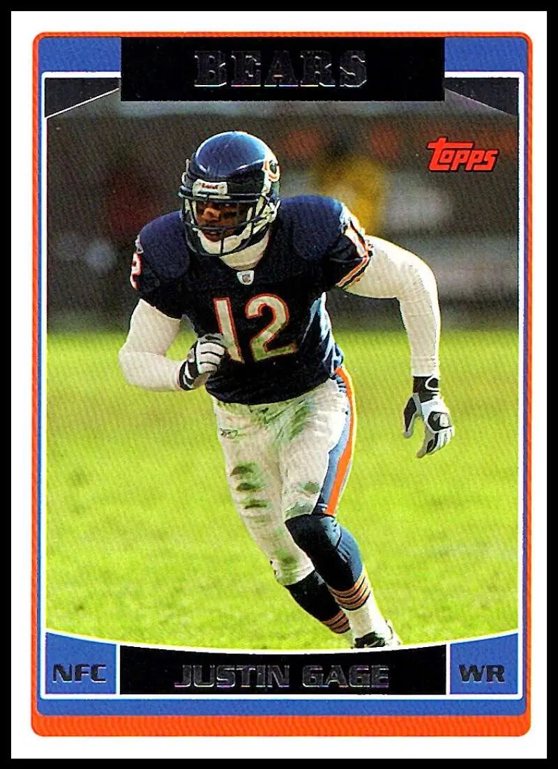 2006 Topps #93 Justin Gage NM-MT Chicago Bears Football Card - Football Card Single