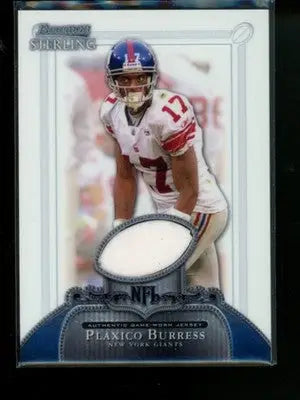 2006 Topps Bowman Sterling Plaxico Burress #BS-PB Authentic Game-Worn Jersey - Sports Memorabilia