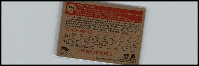 2006 Topps Heritage #124 Tom Brady New England Patriots - Football Card Single