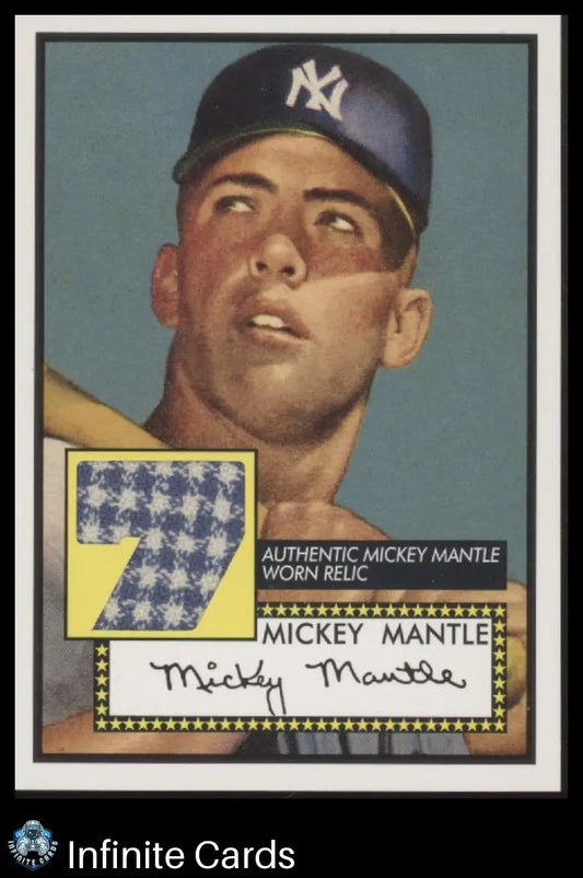 2006 Topps MICKEY MANTLE #7 Jersey Worn by Mantle! New York Yankees HOF - Baseball Card Single