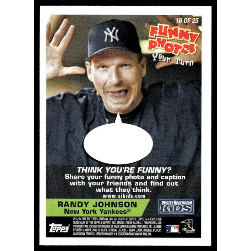 2006 Topps Opening Day #16 Nick Johnson / Randy Johnson Nationals / Yankees Baseball Card - Baseball Card Single