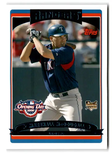 Original gloss 2006 Topps Opening Day Marshall McDougall rookie card display