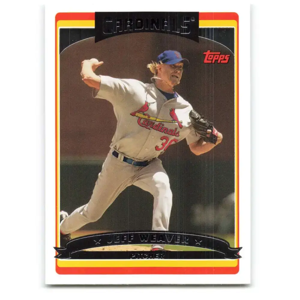 2006 Topps Update #10 Jeff Weaver EX Excellent St. Louis Cardinals Baseball Card - Baseball Card Single