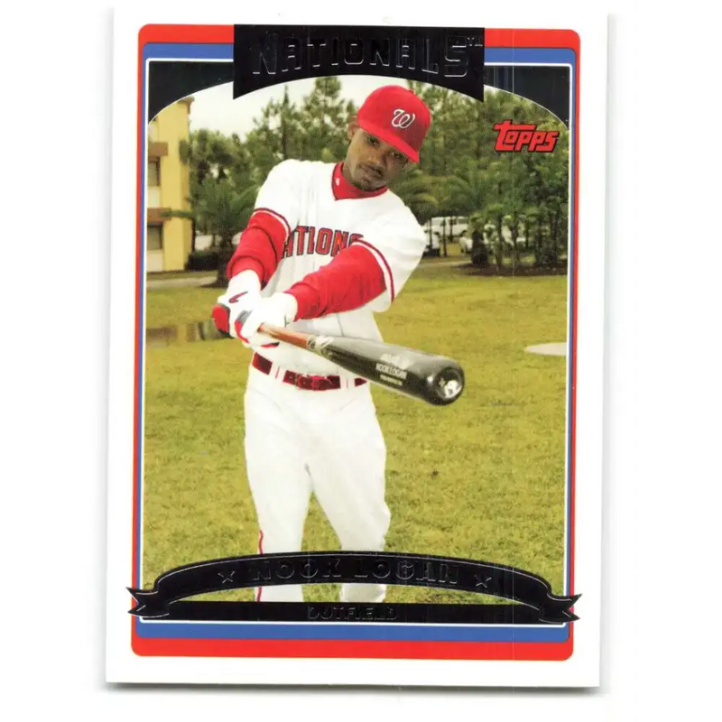 2006 Topps Update #104 Nook Logan EX Excellent Washington Nationals Baseball Card - Baseball Card Single