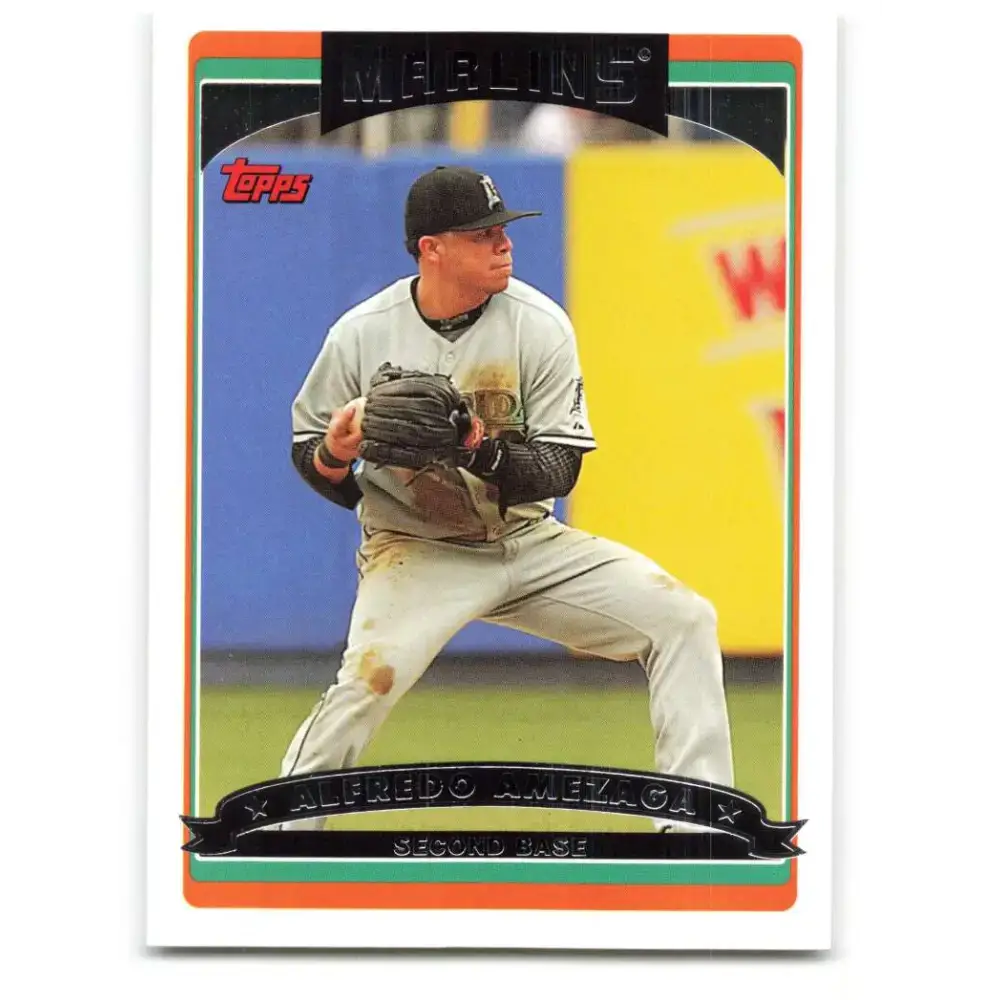 2006 Topps Update #105 Alfredo Amezaga EX Excellent Florida Marlins Baseball Card - Baseball Card Single