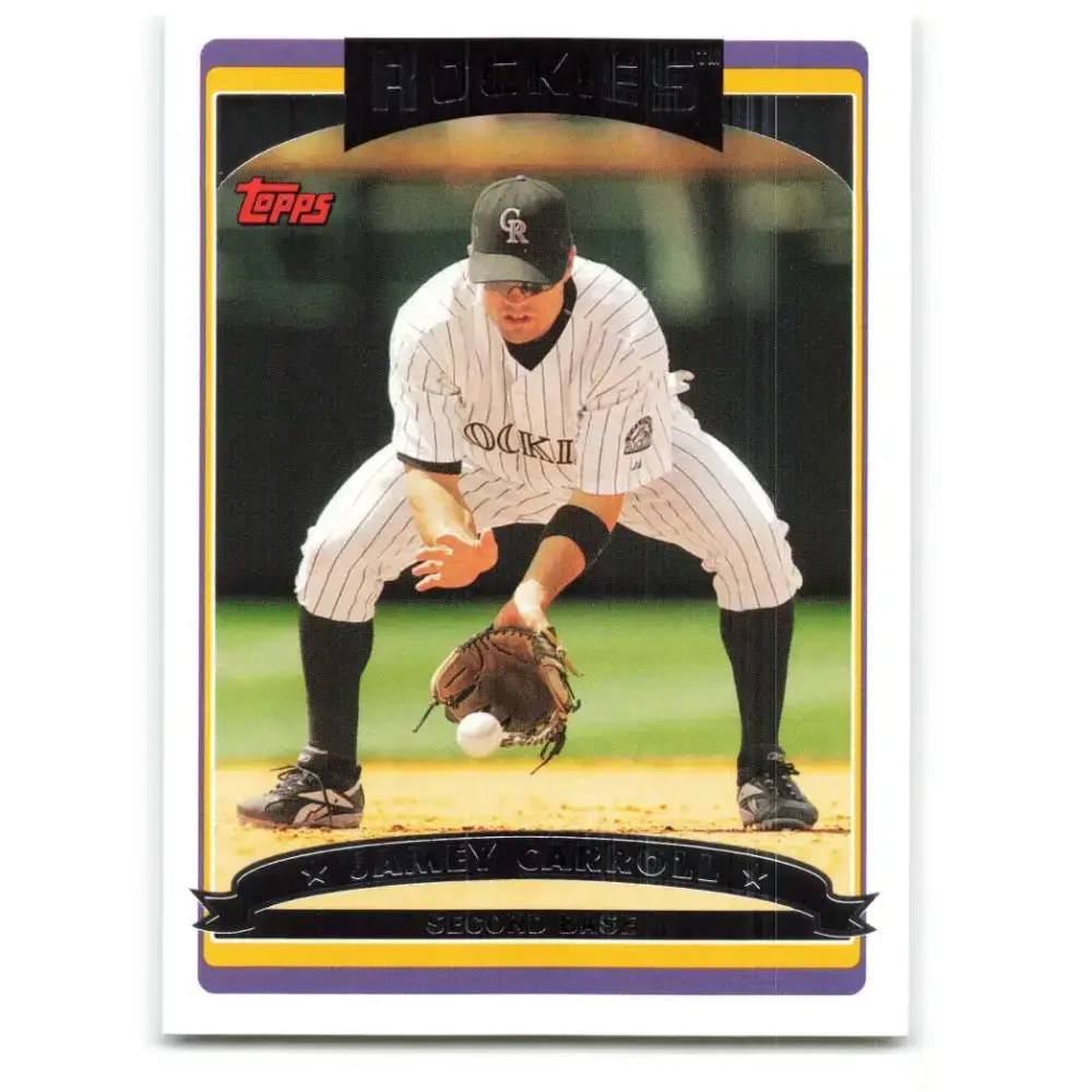 2006 Topps Update #124 Jamey Carroll EX Excellent Colorado Rockies Baseball Card - Baseball Card Single