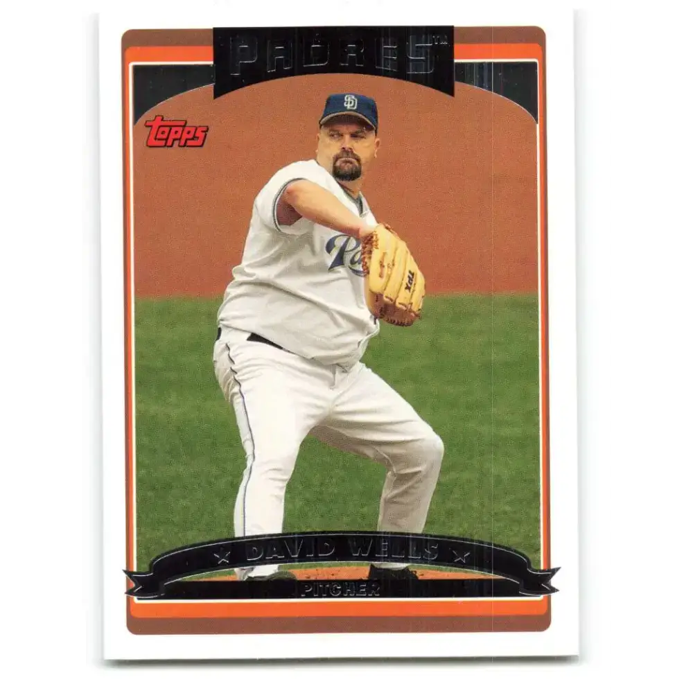2006 Topps Update #14 David Wells EX Excellent San Diego Padres Baseball Card - Baseball Card Single