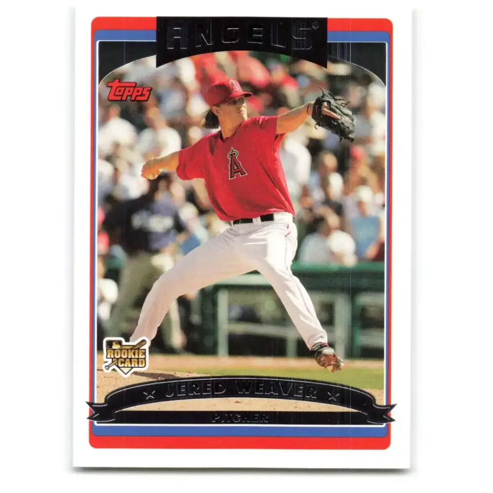 2006 Topps Update #140 Jered Weaver EX Excellent RC Rookie Los Angeles Angels Baseball Card - Baseball Card Single