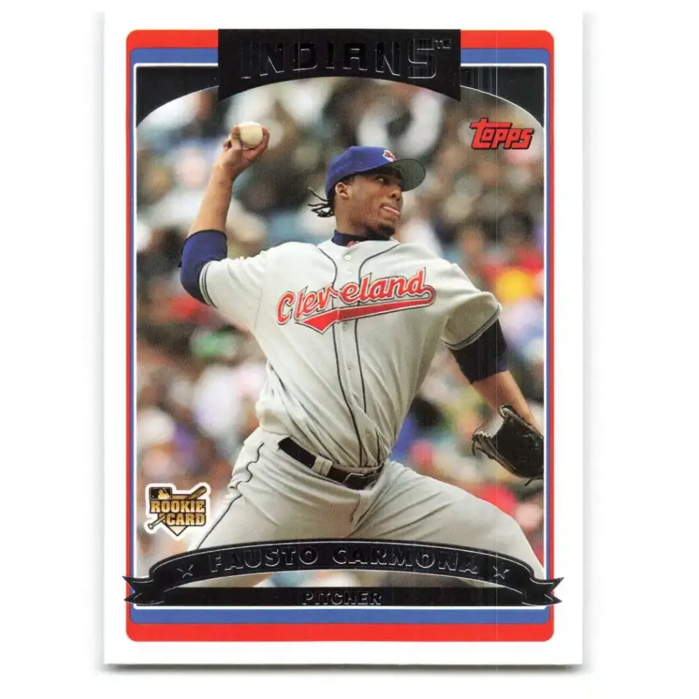 2006 Topps Update #157 Fausto Carmona EX Excellent RC Rookie Cleveland Indians Baseball Card - Baseball Card Single