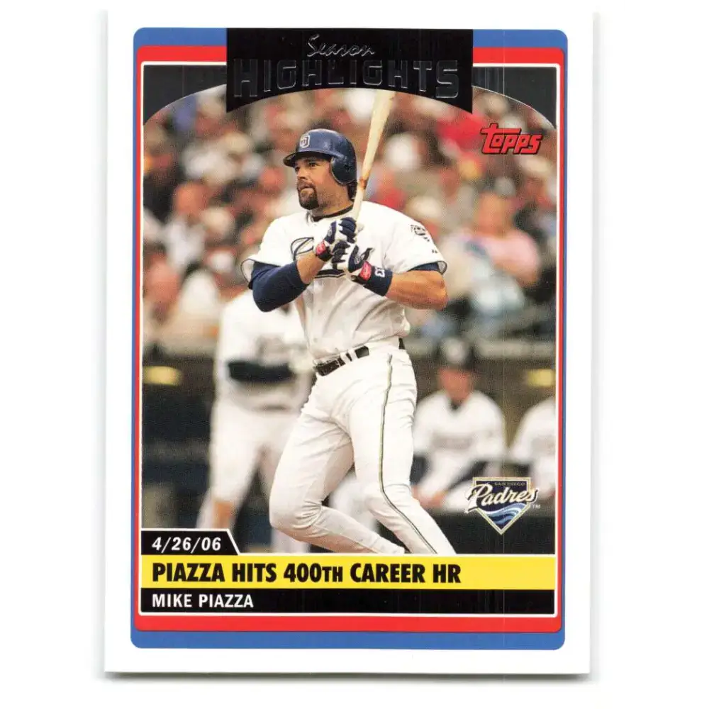 2006 Topps Update #172 Mike Piazza EX Excellent San Diego Padres Baseball Card - Baseball Card Single