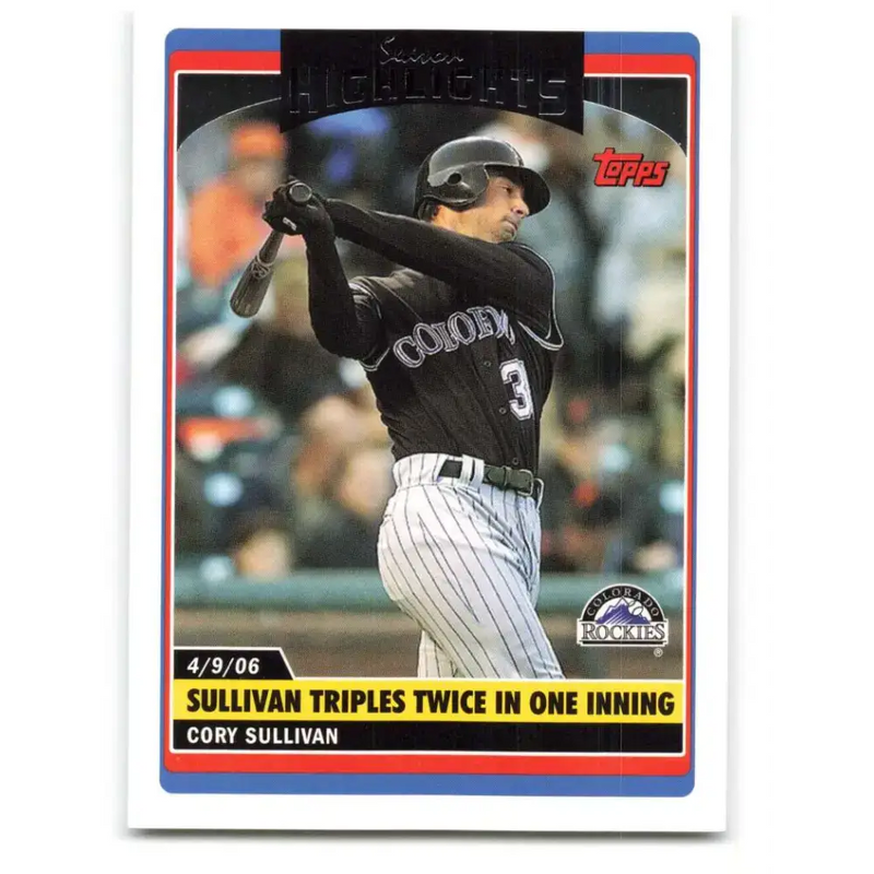 2006 Topps Update #173 Cory Sullivan EX Excellent Colorado Rockies Baseball Card - Baseball Card Single