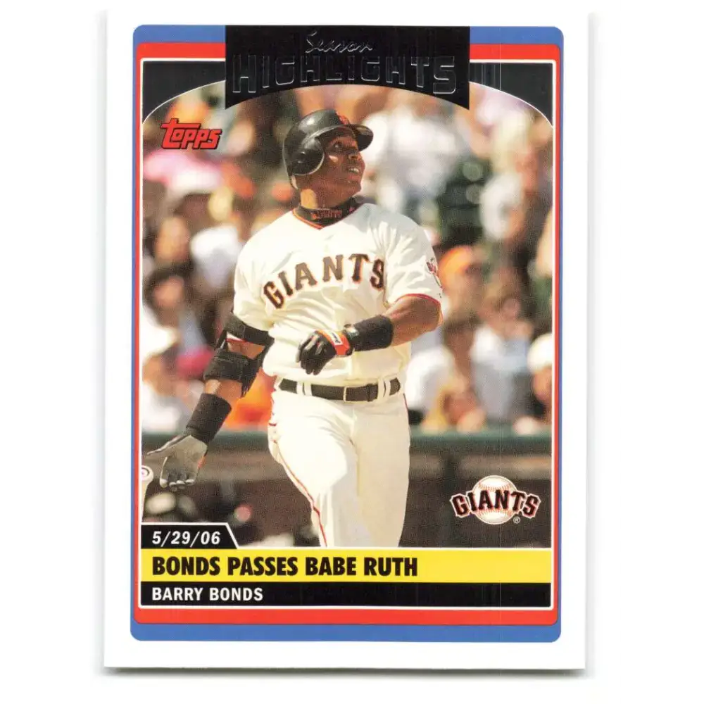 2006 Topps Update #176 Barry Bonds EX Excellent San Francisco Giants Baseball Card - Baseball Card Single