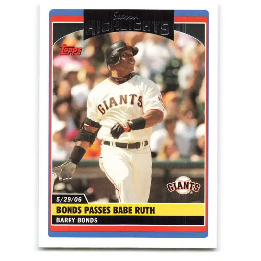 2006 Topps Update #176 Barry Bonds EX Excellent San Francisco Giants Baseball Card - Baseball Card Single