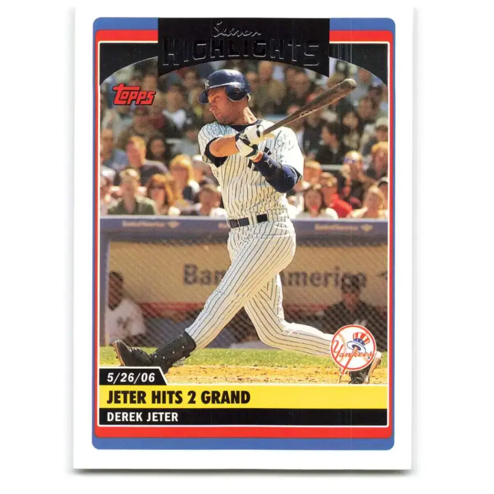 2006 Topps Update #177 Derek Jeter EX Excellent New York Yankees Baseball Card - Baseball Card Single