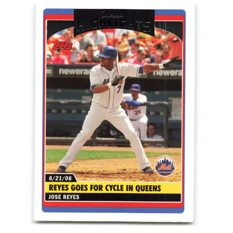 2006 Topps Update #178 Jose Reyes EX Excellent New York Mets Baseball Card - Baseball Card Single