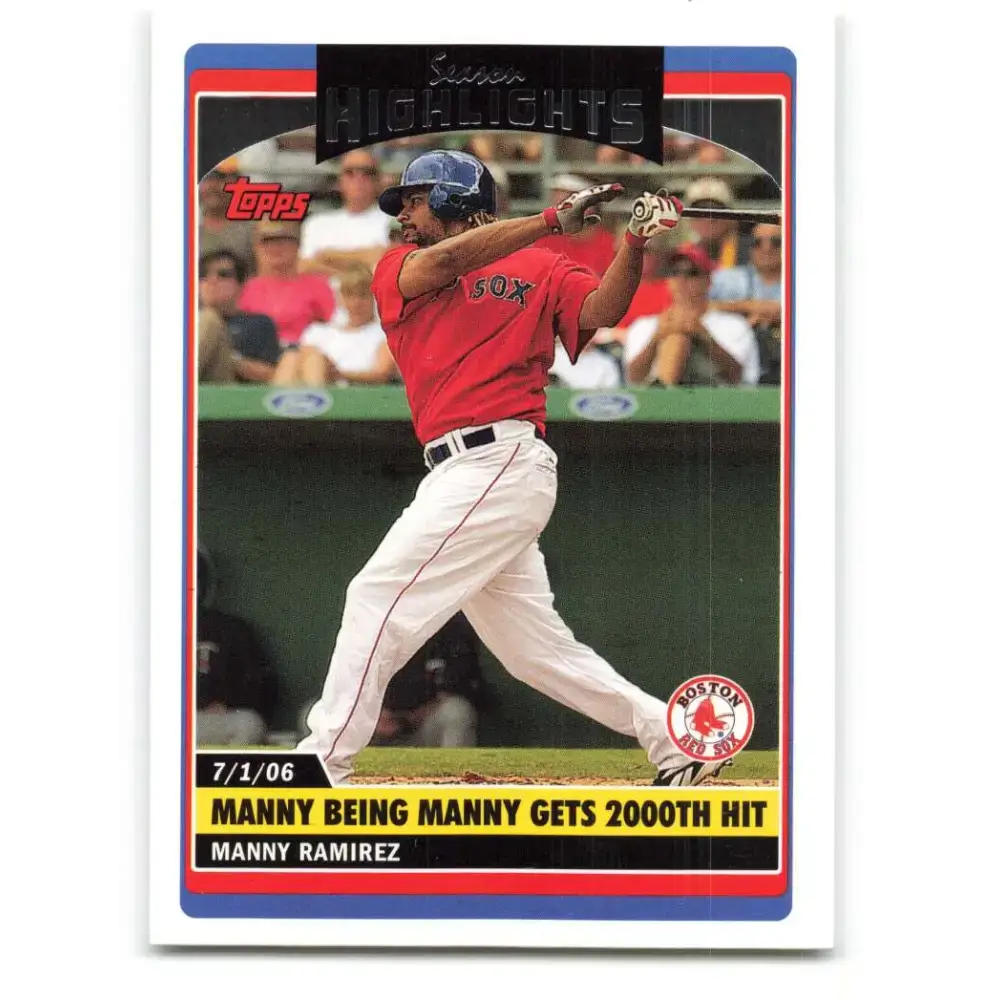 2006 Topps Update #179 Manny Ramirez EX Excellent Boston Red Sox Baseball Card - Baseball Card Single
