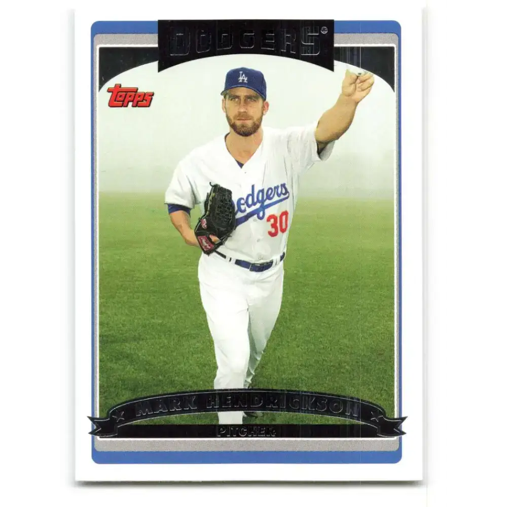 2006 Topps Update #18 Mark Hendrickson EX Excellent Los Angeles Dodgers Baseball Card - Baseball Card Single