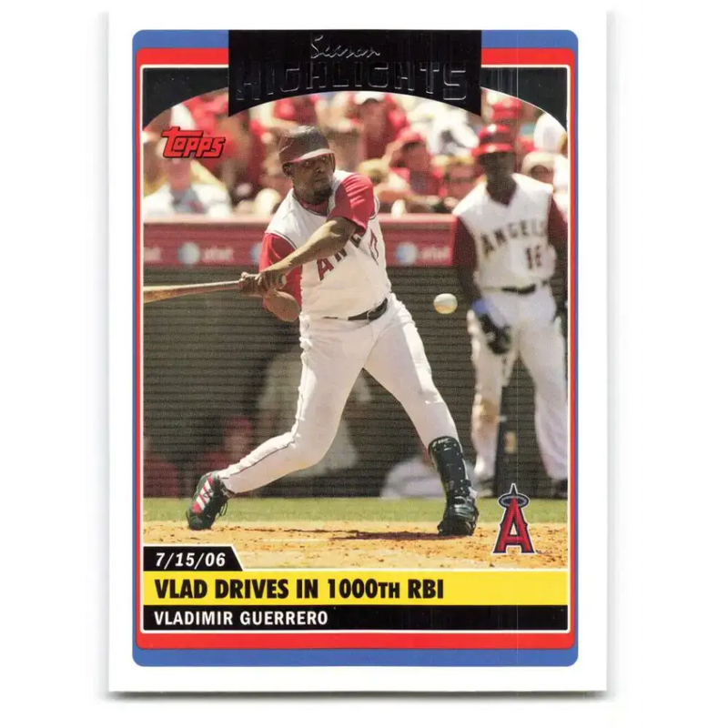 2006 Topps Update #180 Vladimir Guerrero EX Excellent Los Angeles Angels Baseball Card - Baseball Card Single