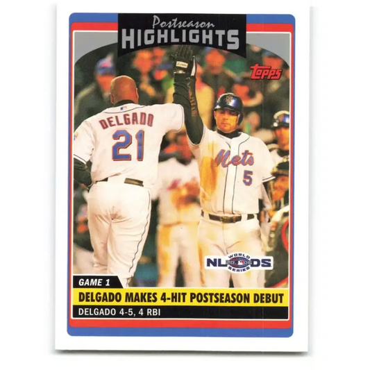 2006 Topps Update #184 Carlos Delgado EX Excellent New York Mets Baseball Card - Baseball Card Single