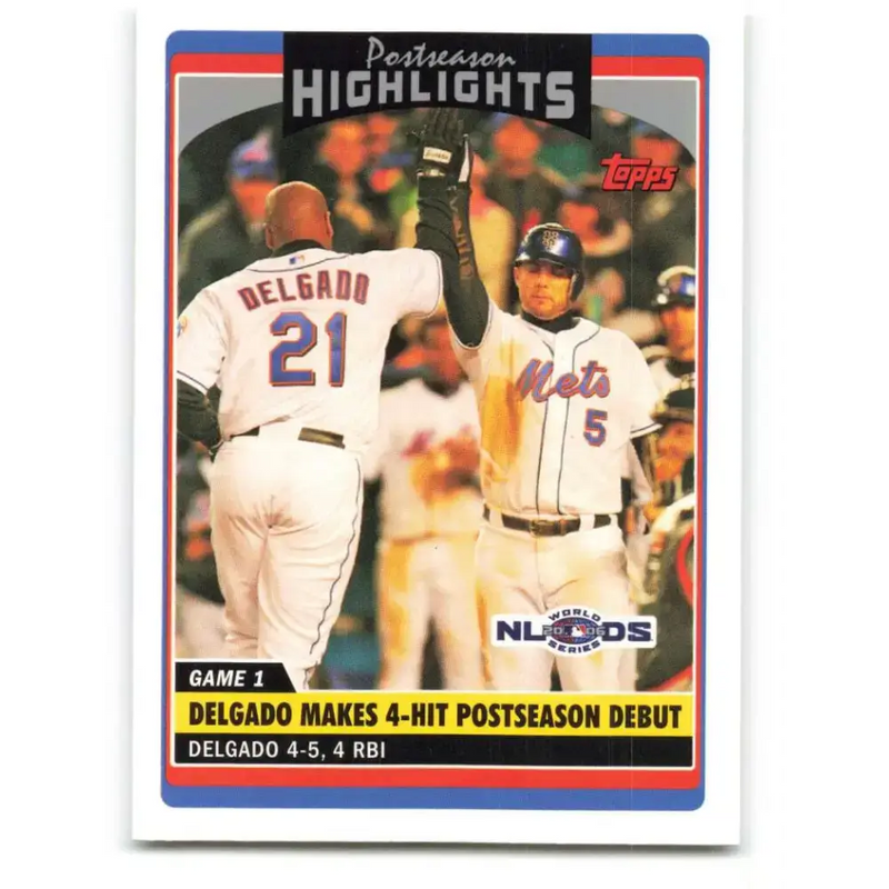 2006 Topps Update #184 Carlos Delgado EX Excellent New York Mets Baseball Card - Baseball Card Single