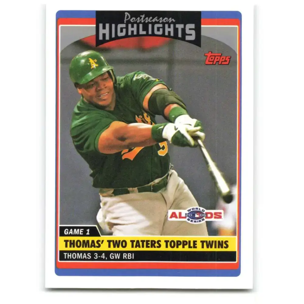 2006 Topps Update #185 Frank Thomas EX Excellent Oakland Athletics Baseball Card - Baseball Card Single