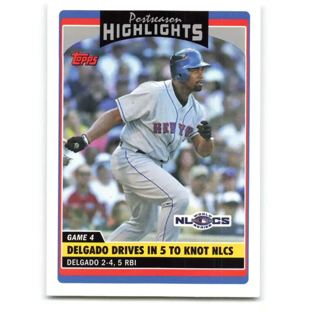 2006 Topps Update #188 Carlos Delgado EX Excellent New York Mets Baseball Card - Baseball Card Single