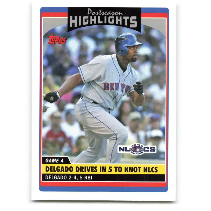 2006 Topps Update #188 Carlos Delgado EX Excellent New York Mets Baseball Card - Baseball Card Single