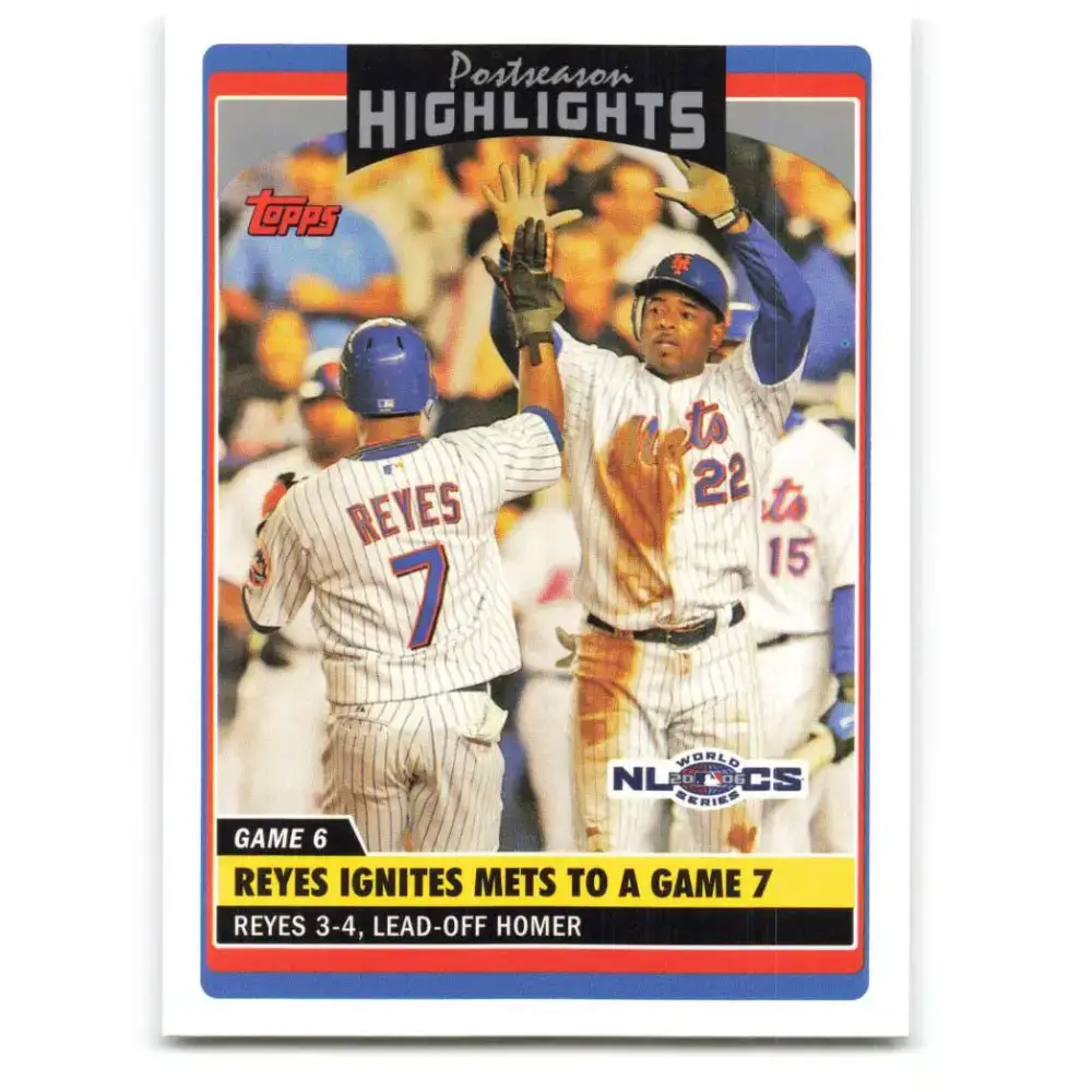 2006 Topps Update #192 Jose Reyes EX Excellent New York Mets Baseball Card - Baseball Card Single