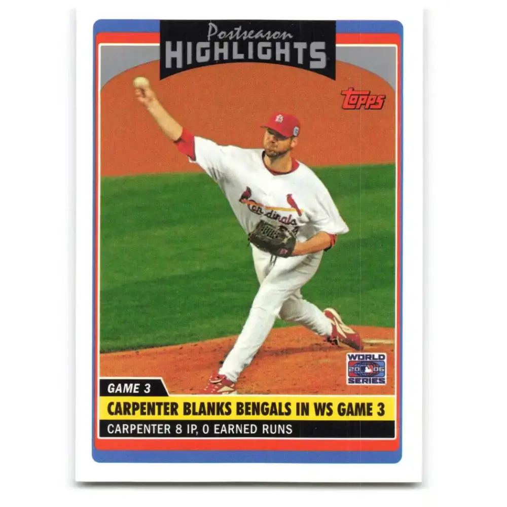 2006 Topps Update #199 Chris Carpenter EX Excellent St. Louis Cardinals Baseball Card - Baseball Card Single