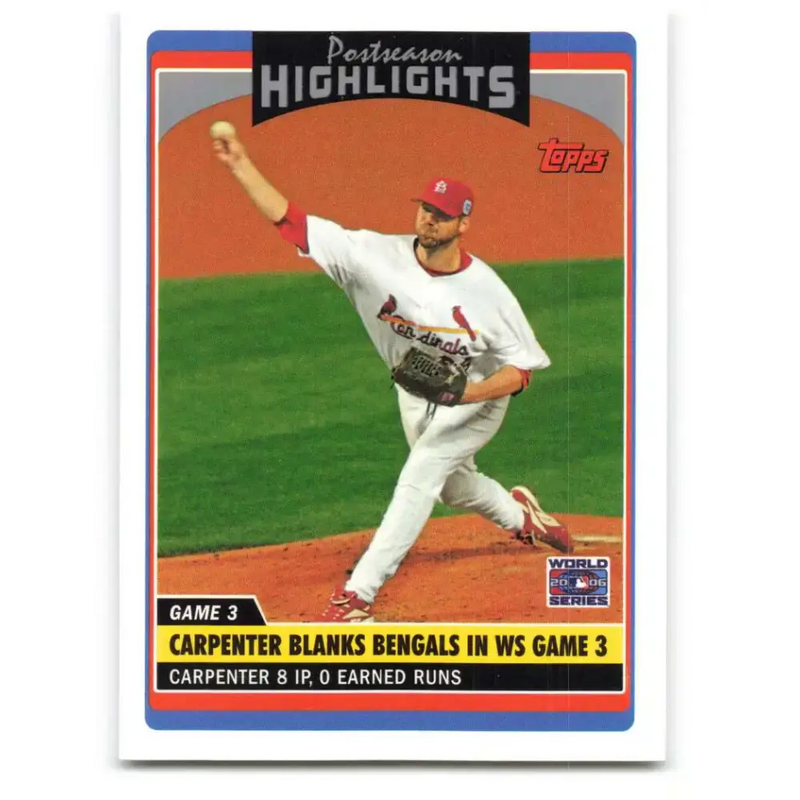 2006 Topps Update #199 Chris Carpenter EX Excellent St. Louis Cardinals Baseball Card - Baseball Card Single