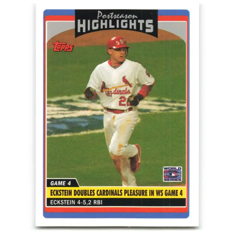 2006 Topps Update #200 David Eckstein EX Excellent St. Louis Cardinals Baseball Card - Baseball Card Single