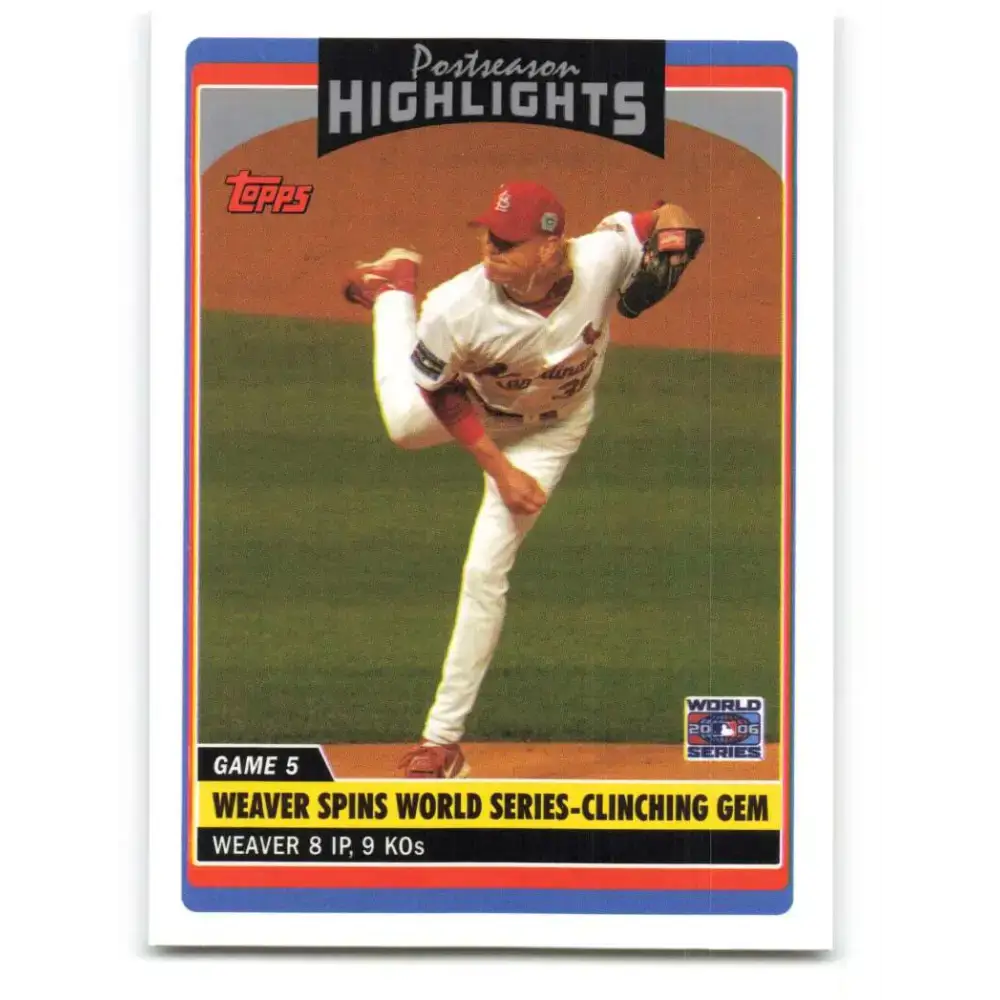 2006 Topps Update #201 Jered Weaver EX Excellent St. Louis Cardinals Baseball Card