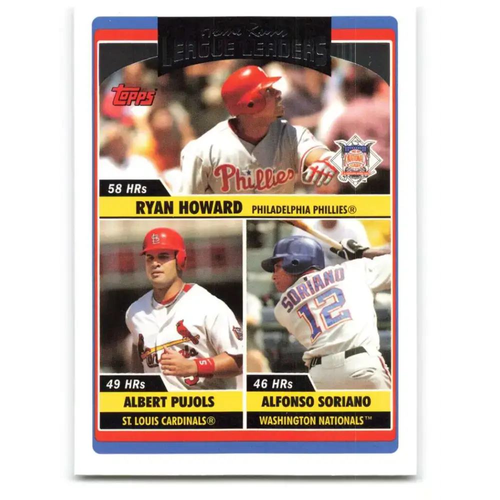 2006 Topps Update #210 Ryan Howard/Alfonso Soriano/Albert Pujols EX Excellent St. Louis Cardinals/Philadelphia