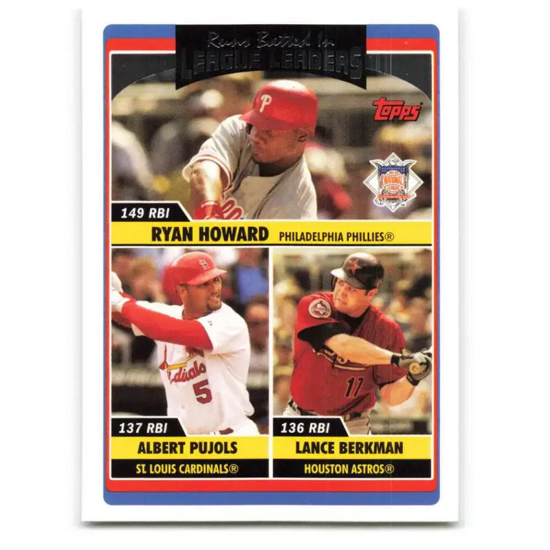 2006 Topps Update #212 Ryan Howard/Lance Berkman/Albert Pujols EX Excellent St. Louis Cardinals Baseball Card