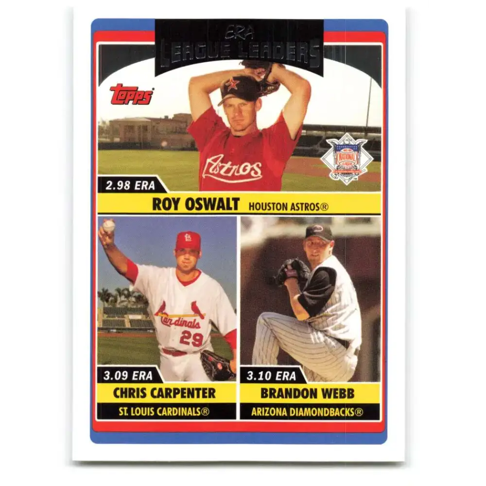 2006 Topps Update #215 Chris Carpenter/Roy Oswalt/Brandon Webb EX Excellent Arizona Diamondbacks Baseball Card