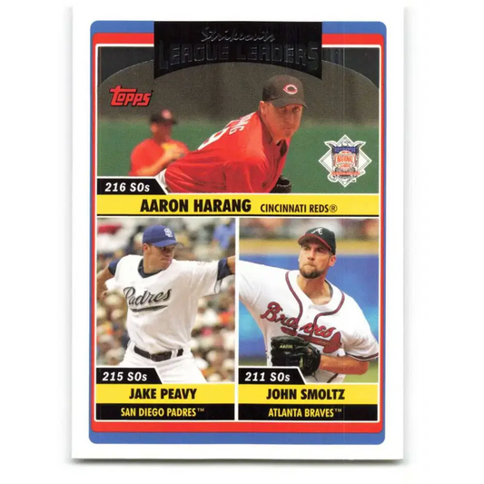 2006 Topps Update #216 Jake Peavy/Aaron Harang/John Smoltz EX Excellent Atlanta Braves Baseball Card