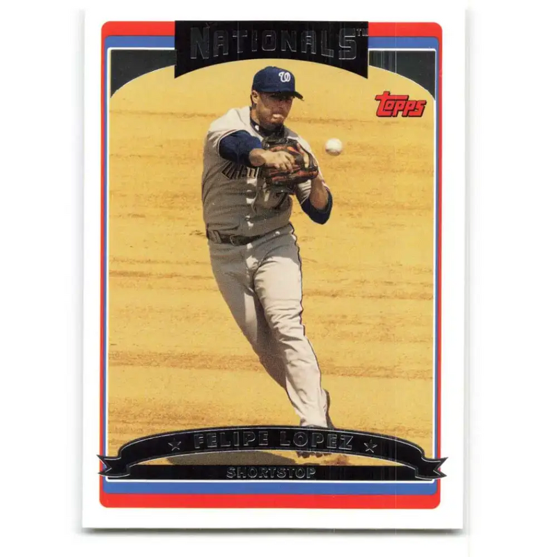 2006 Topps Update #23 Felipe Lopez EX Excellent Washington Nationals Baseball Card - Baseball Card Single
