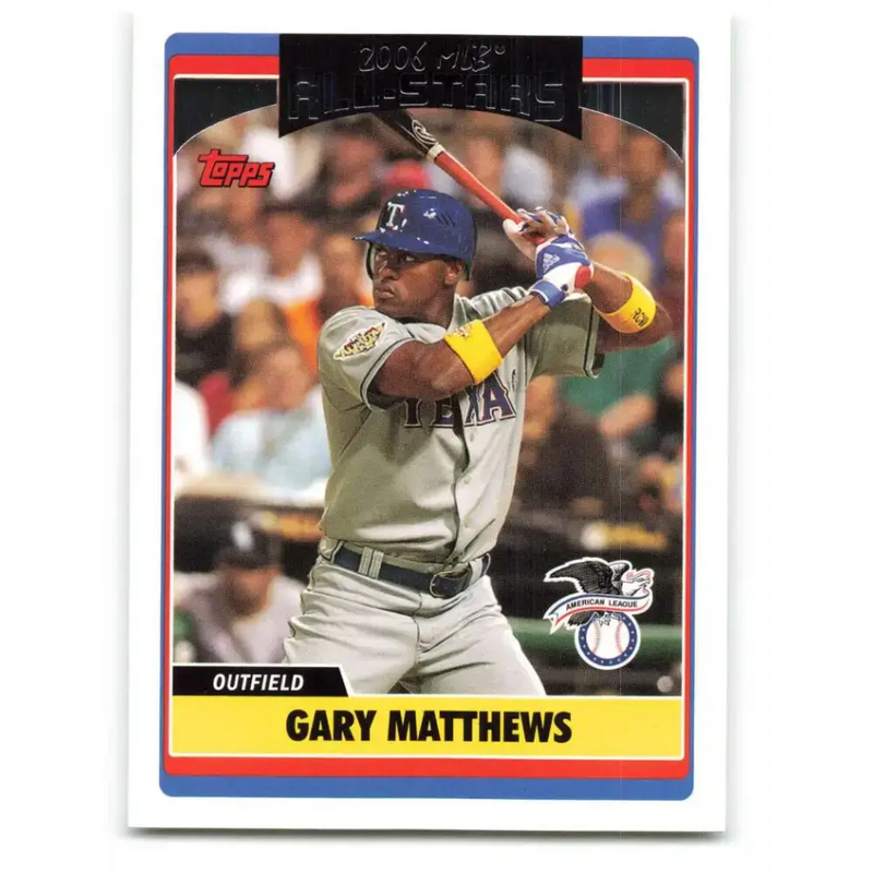 2006 Topps Update #249 Gary Matthews Jr. EX Excellent Texas Rangers Baseball Card - Baseball Card Single