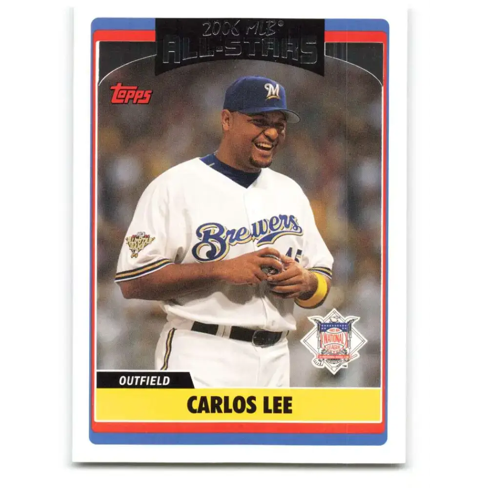 2006 Topps Update #250 Carlos Lee EX Excellent Milwaukee Brewers Baseball Card - Baseball Card Single
