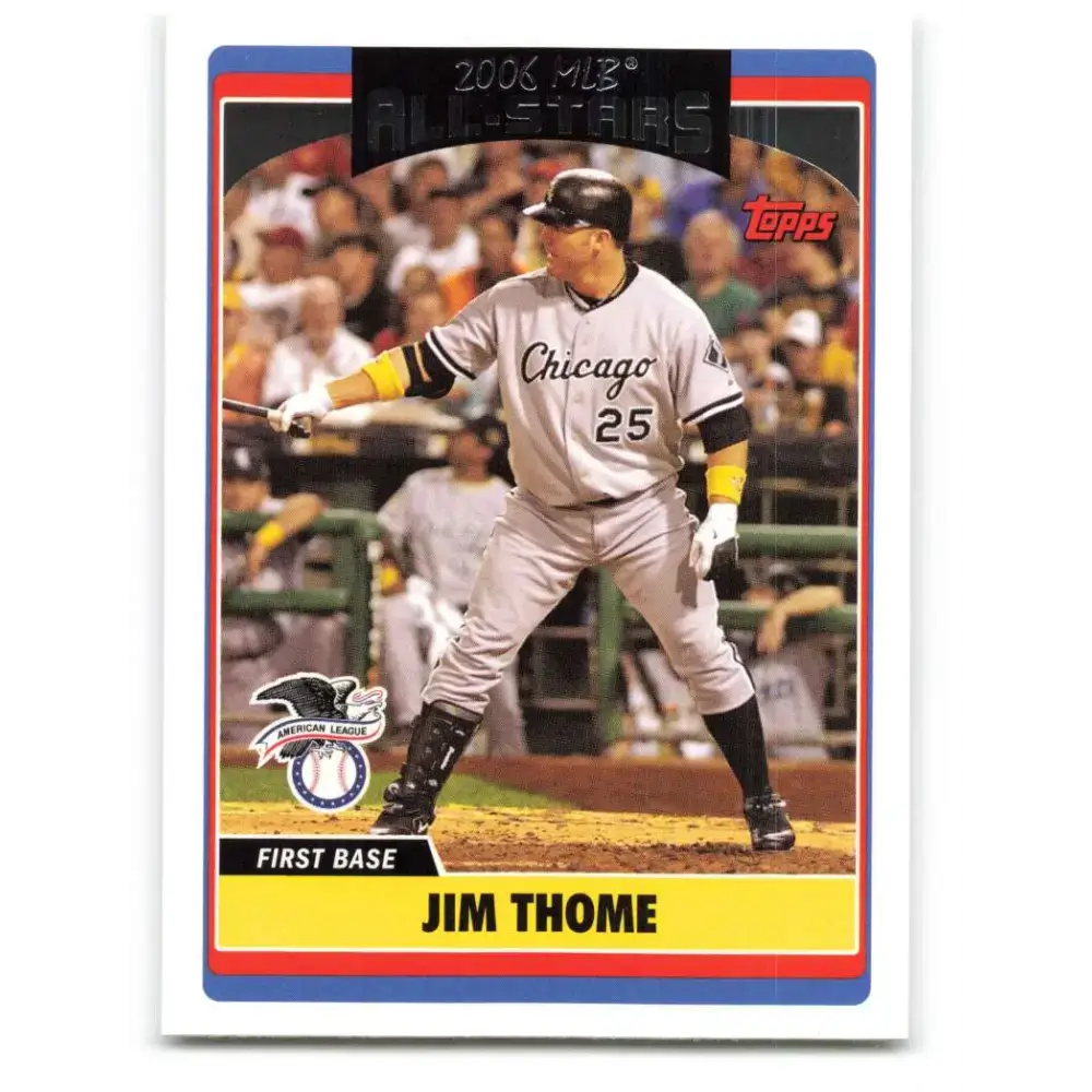 2006 Topps Update #262 Jim Thome EX Excellent Chicago White Sox Baseball Card - Baseball Card Single