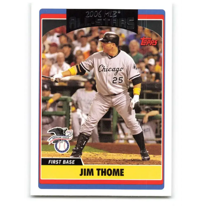 2006 Topps Update #262 Jim Thome EX Excellent Chicago White Sox Baseball Card - Baseball Card Single