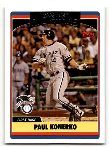 Original gloss 2006 Topps Update Paul Konerko baseball card White Sox ID 62750