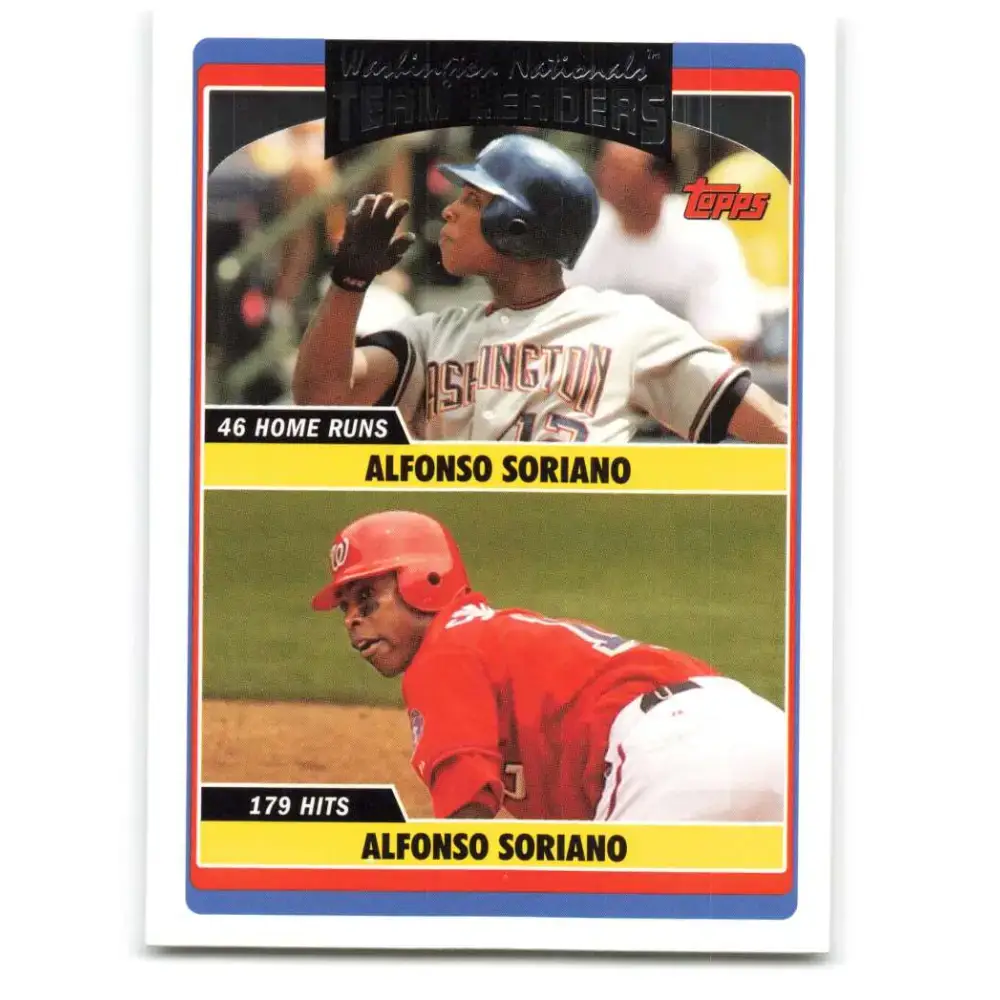 2006 Topps Update #295 Alfonso Soriano EX Excellent Washington Nationals Baseball Card - Baseball Card Single