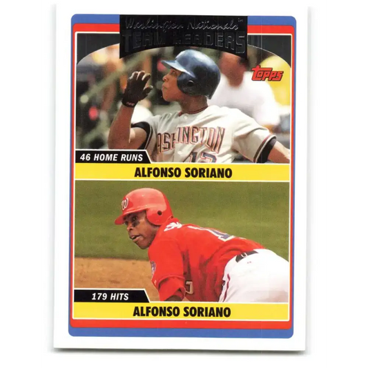 2006 Topps Update #295 Alfonso Soriano EX Excellent Washington Nationals Baseball Card