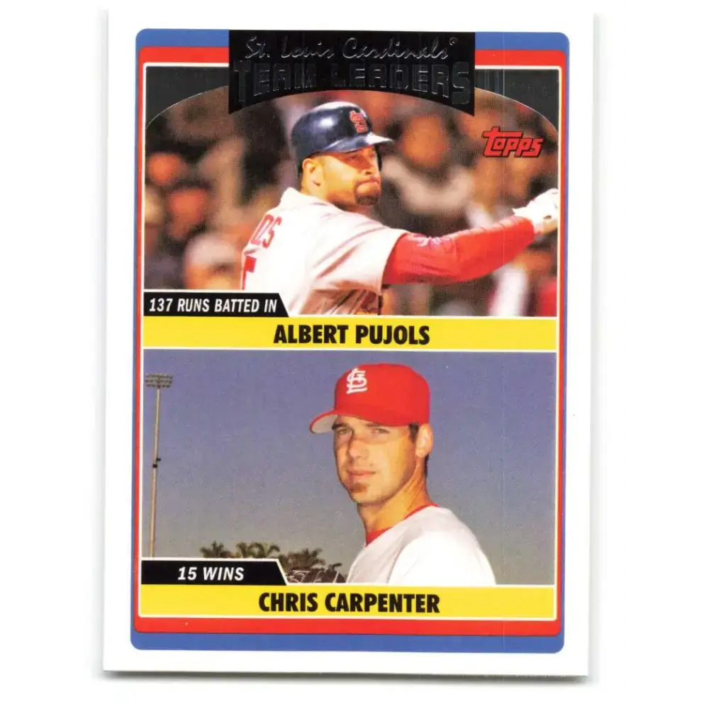 2006 Topps Update #296 Chris Carpenter/Albert Pujols EX Excellent St. Louis Cardinals Baseball Card - Baseball Card
