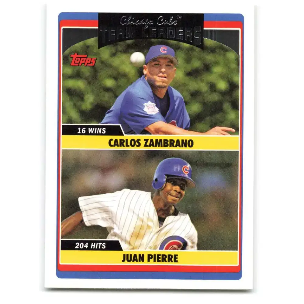 2006 Topps Update #301 Juan Pierre/Carlos Zambrano EX Excellent Chicago Cubs Baseball Card - Baseball Card Single